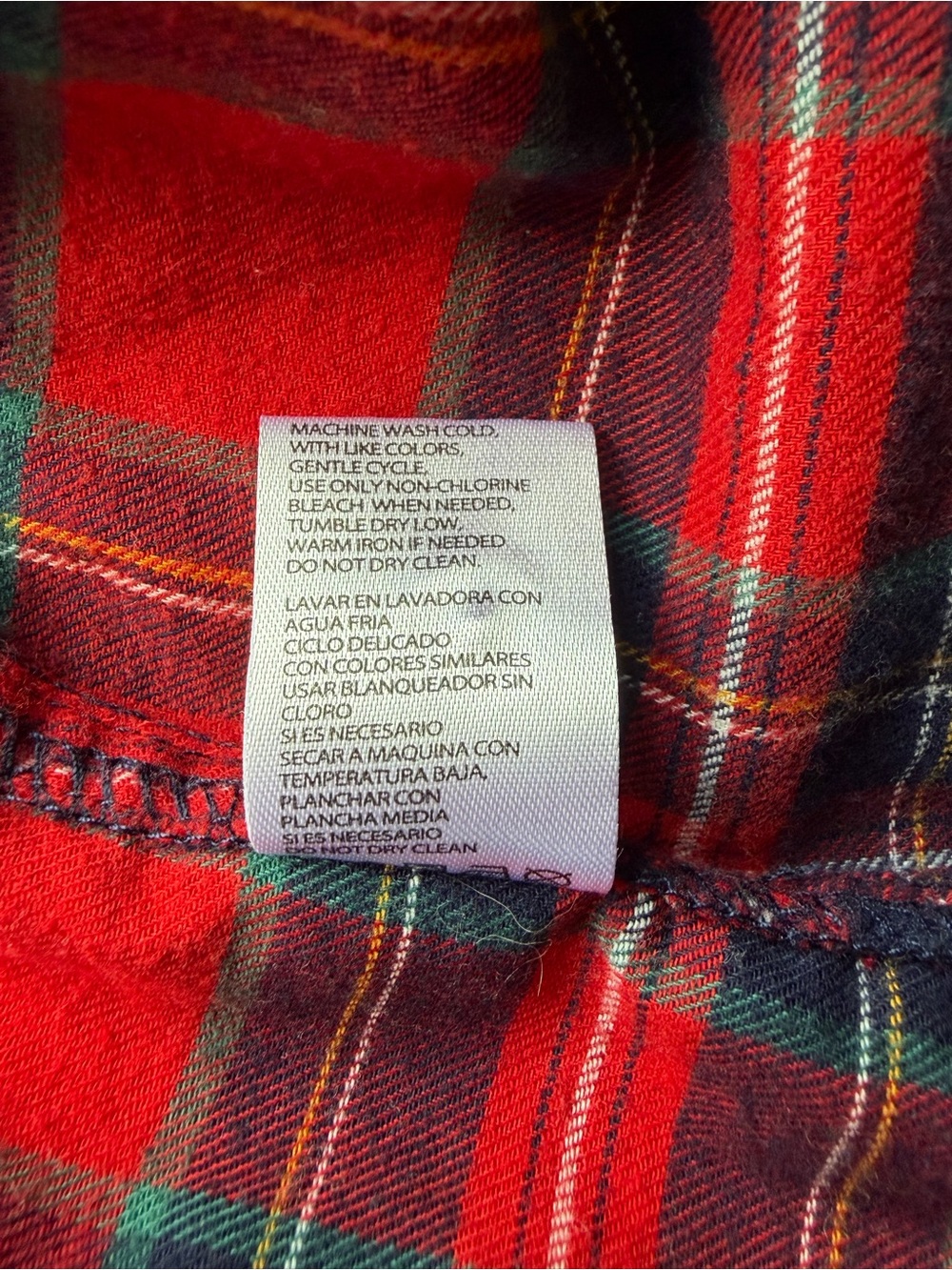 Original Weatherproof Women’s Red and Blue Plaid Button-Front Long Sleeve Shirt - Picture 8 of 8